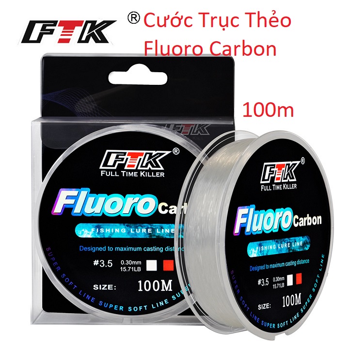 Dây Cước Câu Cá Trục Thẻo Fluoro Carbon 100m Cao Cấp