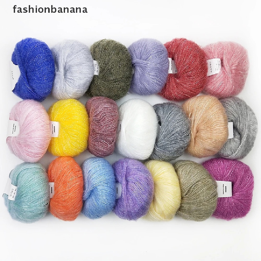 Fashionbanana Mohair Yarn Crochet Women Scarf Shawl Wool Thread Handmade DIY 0.9mm X 260 TYU