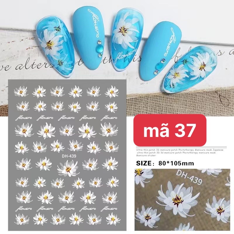 Sticker thương hiệu nail trang trí móng nhiều mã mới