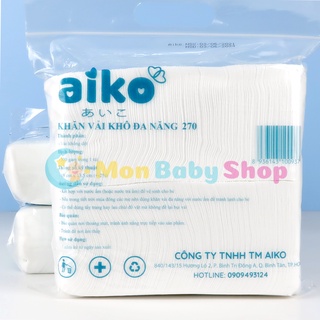 Khăn vải khô đa năng Aiko cho bé (270 tờ)