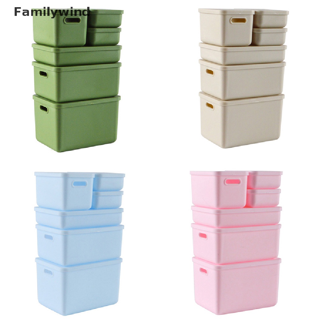 Bộ 6 Hộp Đựng Vật Dụng Dành Cho Nhà Búp Bê Tỉ Lệ 1: 12