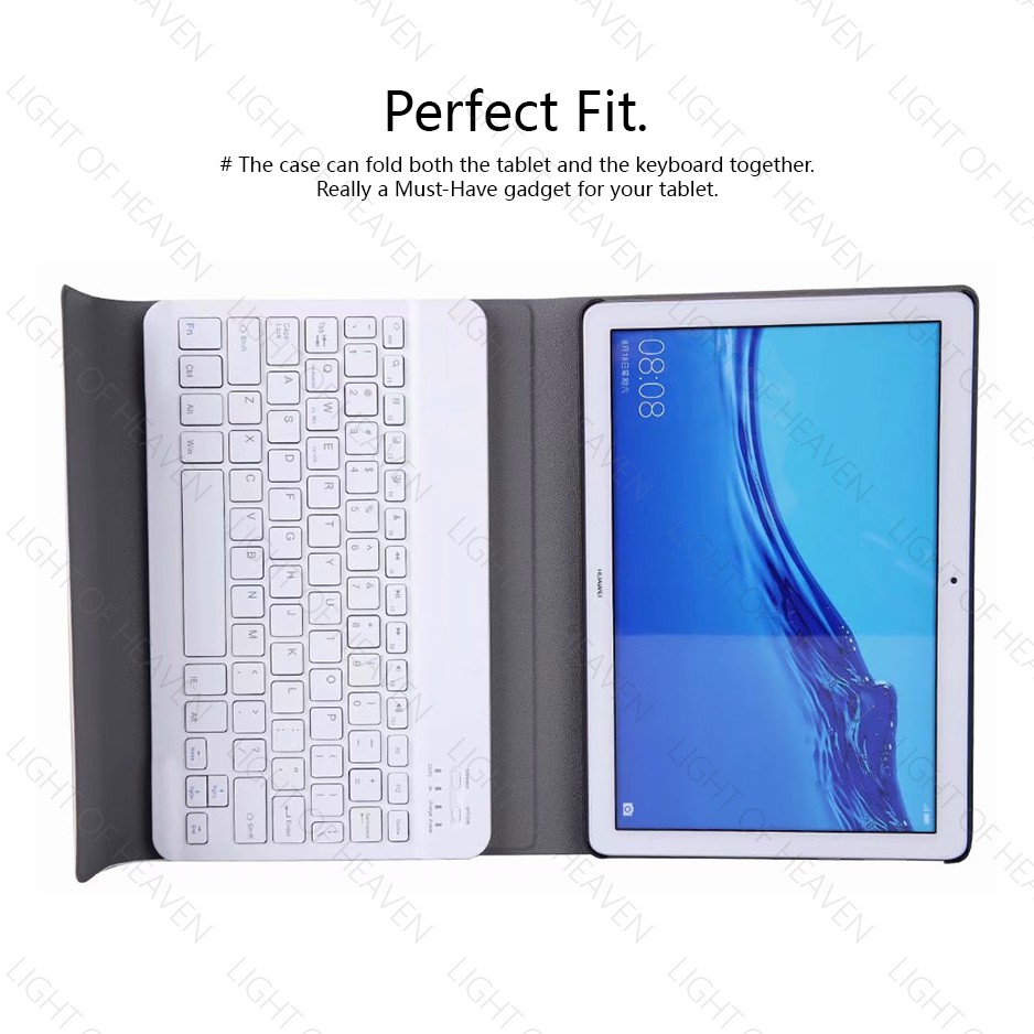 Bao Da Kèm Bàn Phím Bluetooth Cho Huawei Mediapad T5 M5 M6 Lite Honor Pad 5 10.1 V6 10.4 Matepad Pro 10.4 10.8 5g Ốp