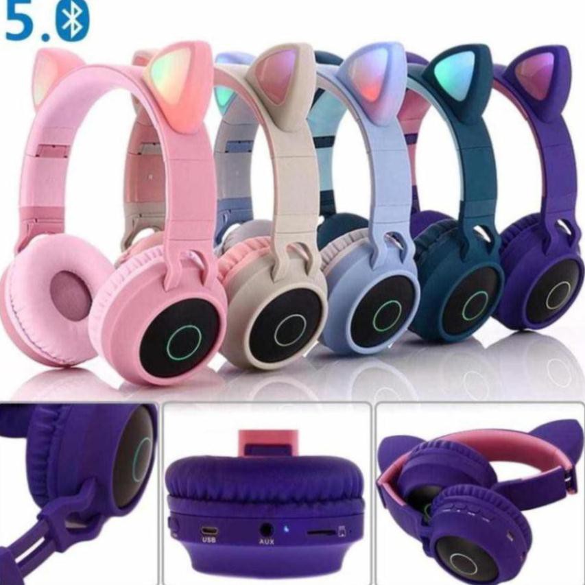 Tai nghe mèo bluetooth chụp tai,headphone mèo dễ thương cho nữ mới BH 12 tháng Cực rẻ | BigBuy360 - bigbuy360.vn