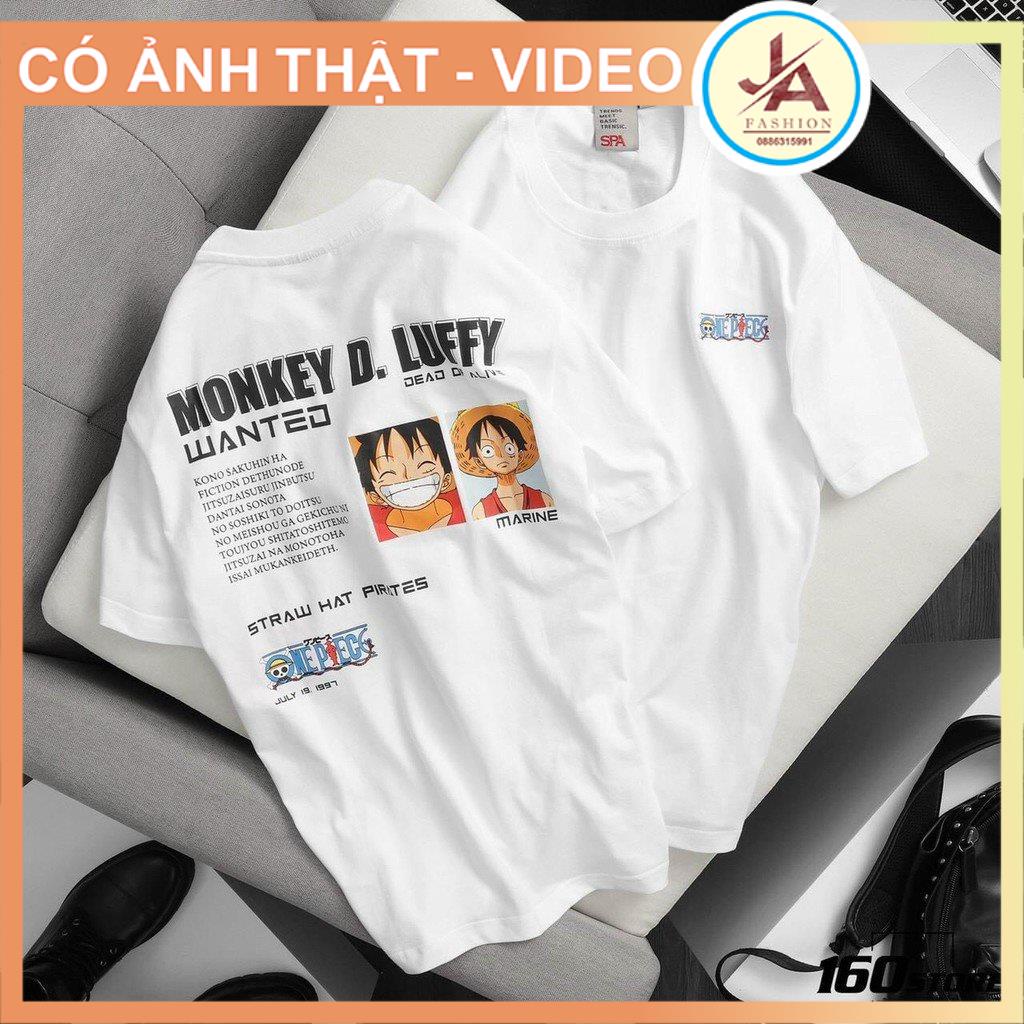 Áo thun One Piece Luffy Wanted siêu đẹp | Áo Luffy truy nã chất cotton giá rẻ
