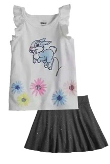 Set áo + chân váy bé gái Disney