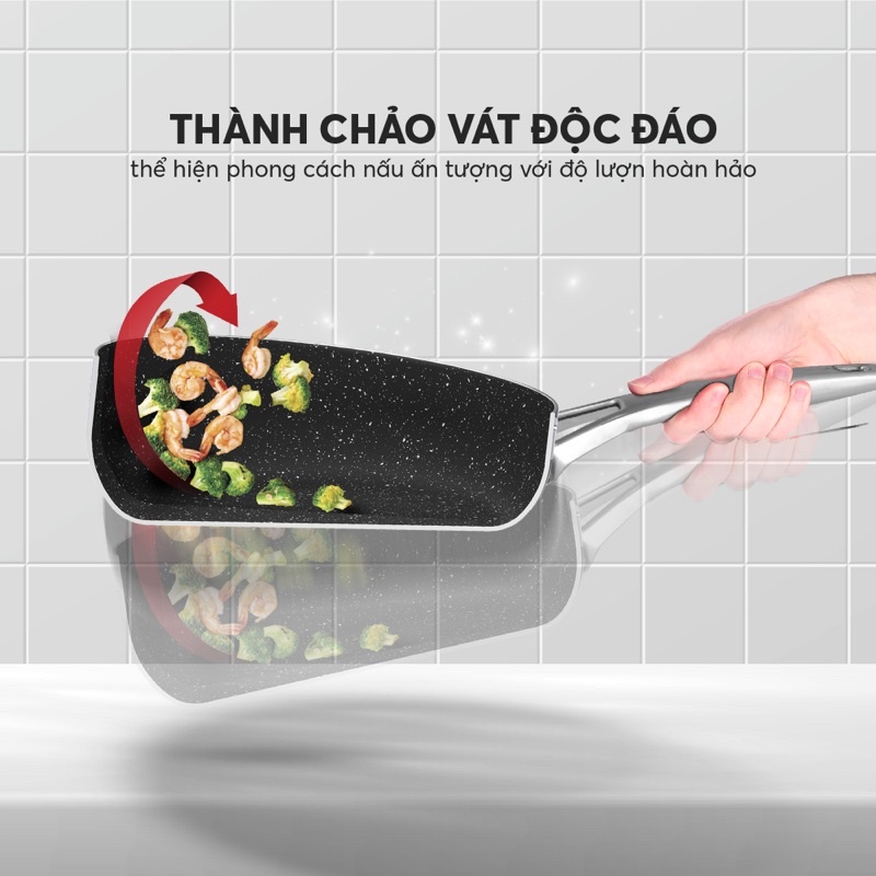 ⚡ Chảo chống dính Full induction Elmich Hera EL-8250 , El - 8251 , 8252 , El – 8255  Màu vàng nhạt