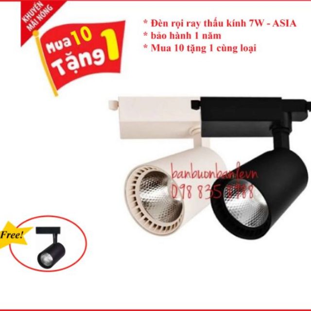 Mua 10 tặng 1 - Đèn rọi ray 7w ASIA ( 1 đèn) - Mua 10 tặng 1