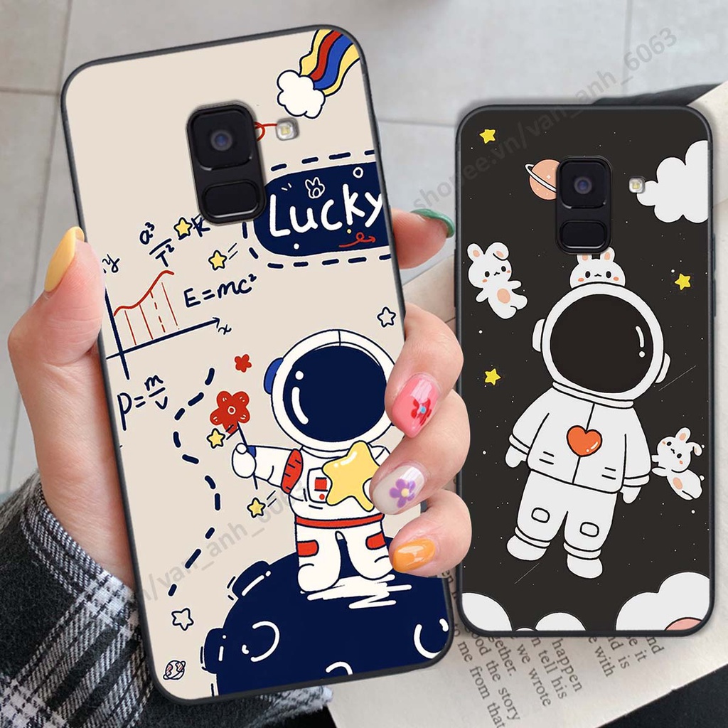 Ốp Samsung A8 2018 / A8 Plus / A8+ hình bầu trời, phi hành gia đẹp, ốp lưng điện thoại samsung galaxy viền dẻo cao cấp
