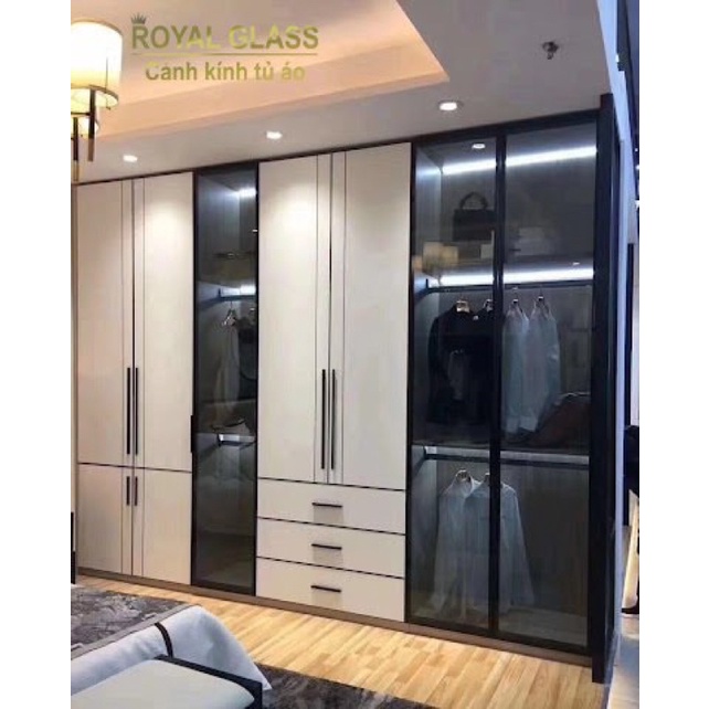 Tủ quần áo khung nhựa cao cấp ecoplas cánh kính màu bảo hành 10 năm