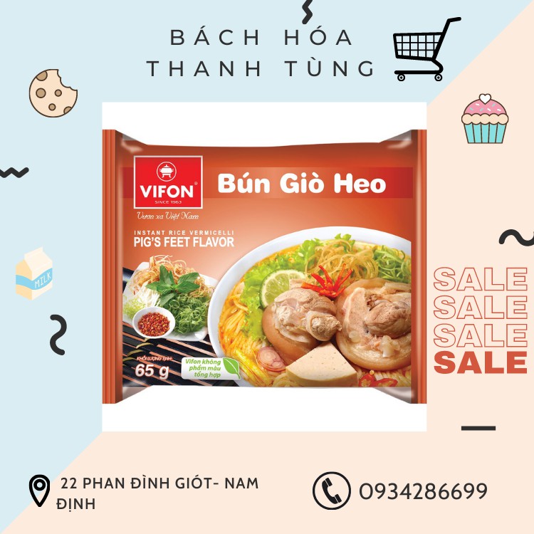 THÙNG BÚN GIÒ HEO VIFON 30 GÓI