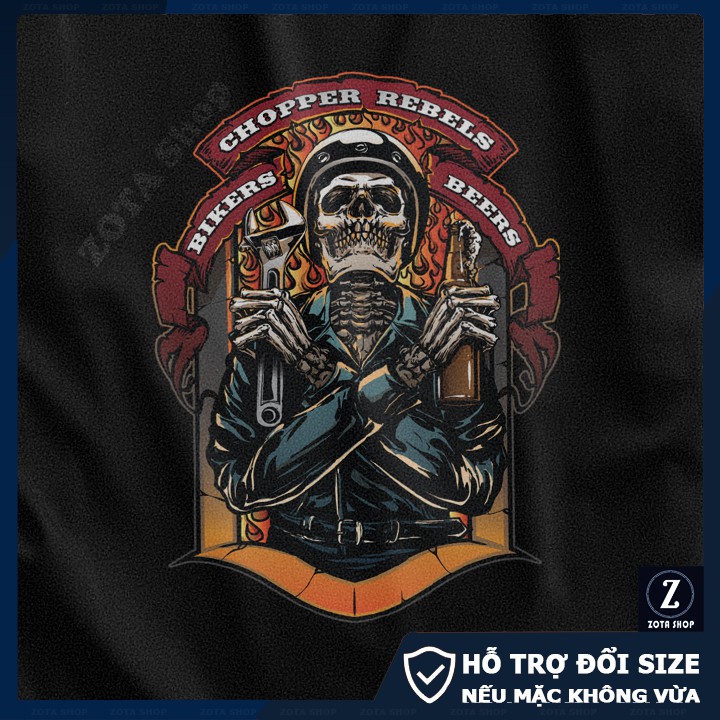 Áo phông nam Biker❤️ Freeship 50K❤️ chất thun mát Choper rebel GZ06 | BigBuy360 - bigbuy360.vn