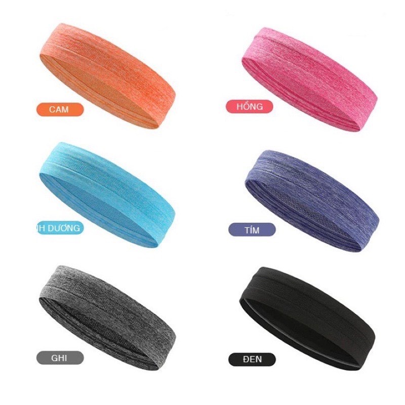 Băng Đô Thể Thao Headband Đeo Trán Thấm Chặn Mồ Hôi Tập Gym, Yoga, Aerobic