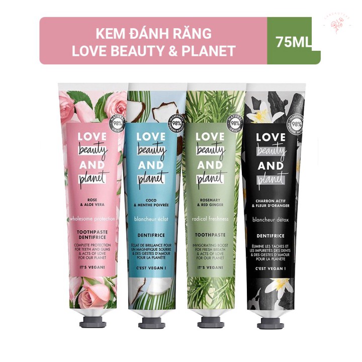 [Mã chiết khấu giảm giá sỉ mỹ phẩm chính hãng] [HB GIFT] Kem đánh răng Thiên nhiên Love Beauty And Planet 75ml