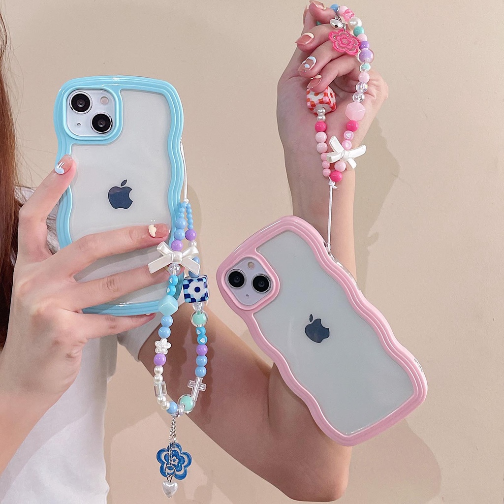 Dây Đeo Điện Thoại Dạng Chuỗi Hạt Nhiều Màu Phong Cách Boho