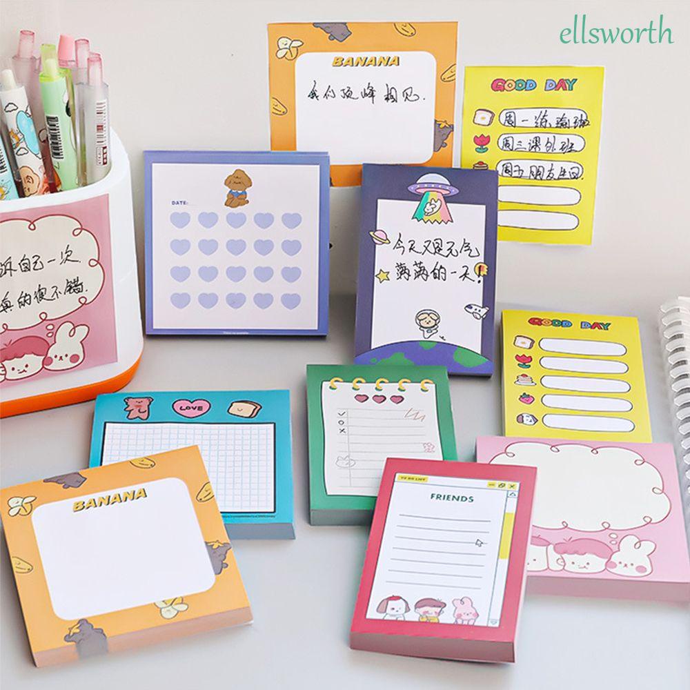 Set 50 tờ giấy ghi chú hình gấu/thỏ dễ thương dùng trang trí sổ tay