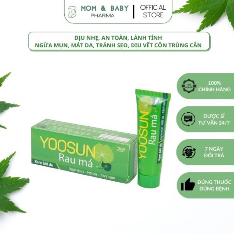 Yoosun Rau má - kem ngừa mụn, mát da, tránh sẹo (tuýp 25g)