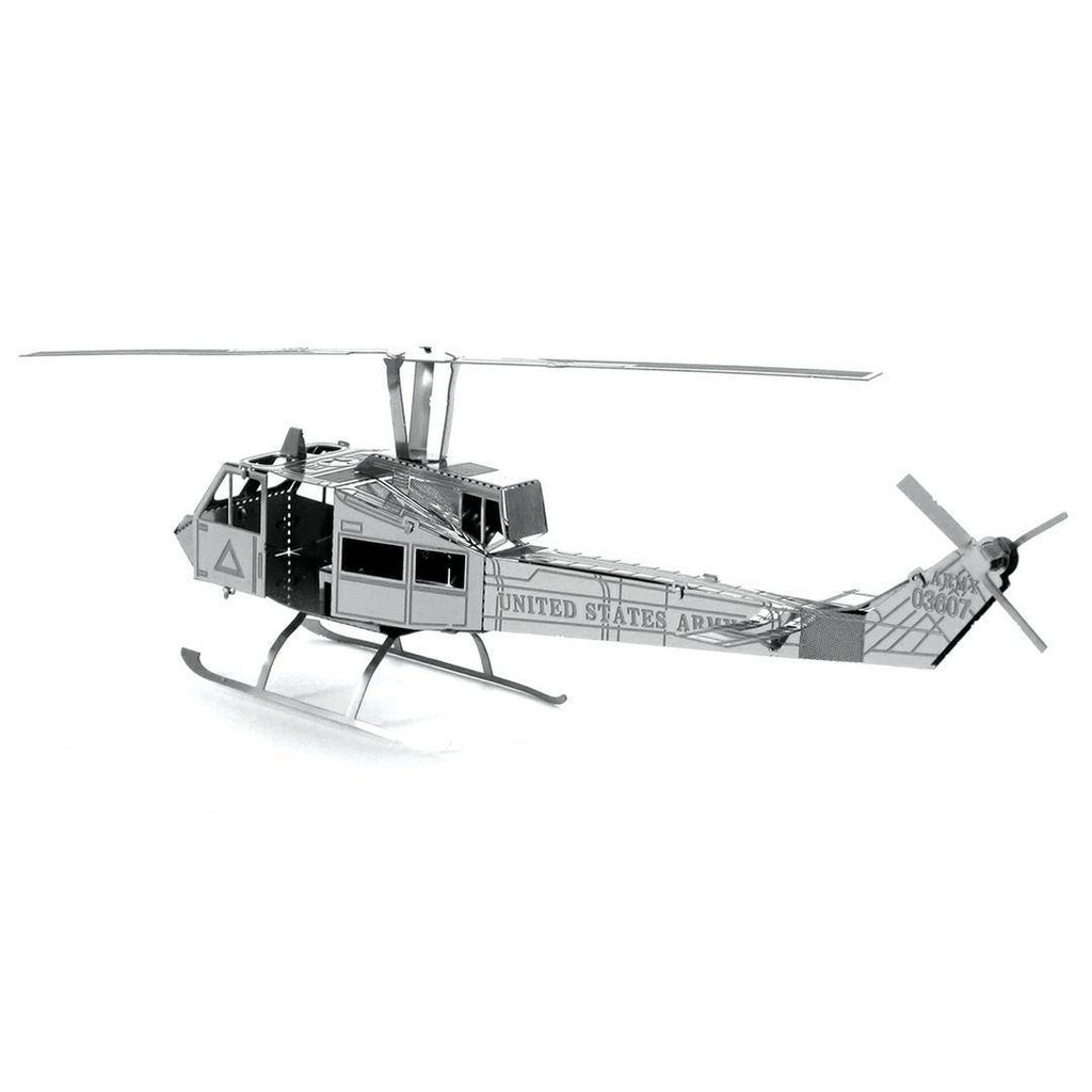 Mô Hình Lắp Ghép 3D Kim Loại Tự Ráp Máy Bay UH-1 Huey - Chưa Lắp