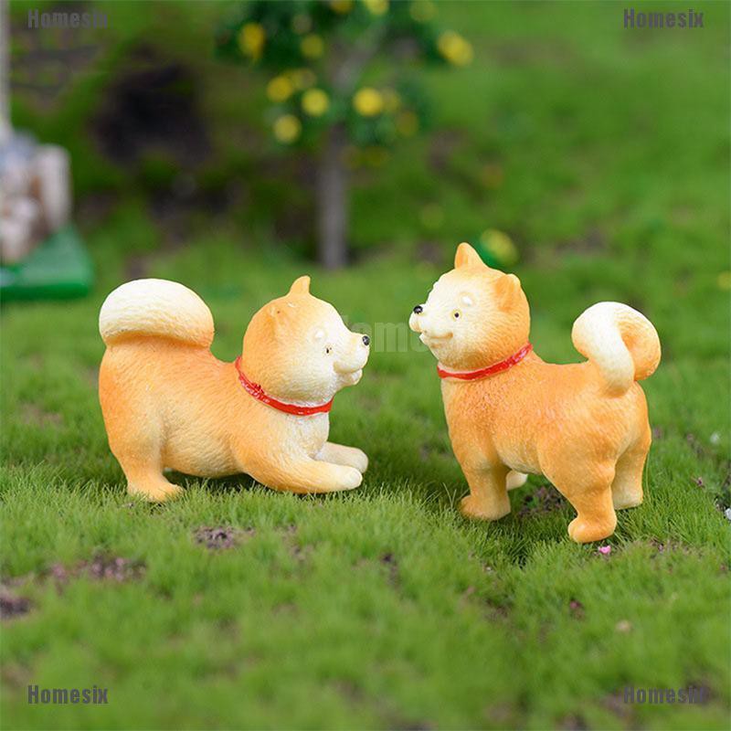 [HoMSI] 1pc Garden Moss Resin Crafts Mini puppy dog Miniature Fairy Garden decor SUU