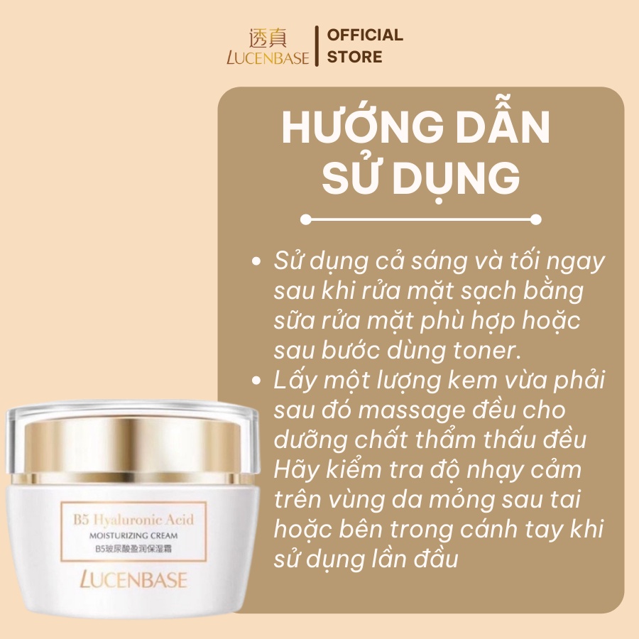 Kem dưỡng B5 LUCENBASE cấp ẩm, phục hồi da 50g