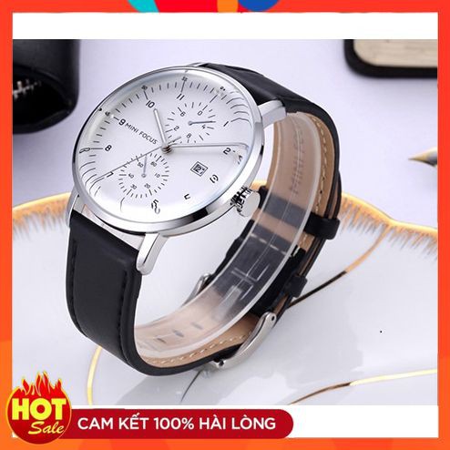 Đồng Hồ❤️FREESHIP❤️Đồng Hồ Nam MINI FOCUS MF0052G.02 Dây Da Nâu Chống Nước 3 Kim Trẻ Trung Đẹp Cao Cấp