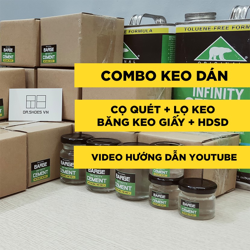 COMBO - Keo dán giày, đồ da made in USA , không màu , siêu bền chắc , Barge Infinity Cement