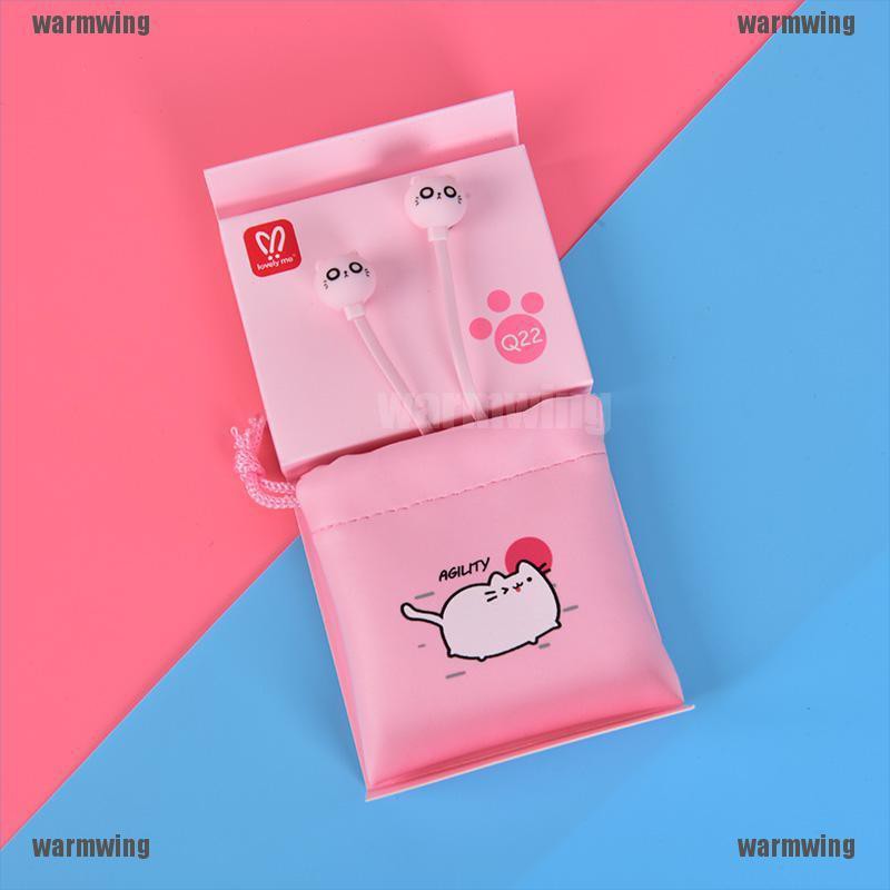 Tai Nghe Điện Thoại Hình Mèo Dễ Thương Có Dây Cho Trẻ Em