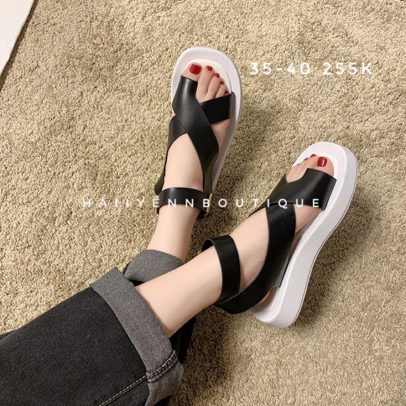 SẴN ĐEN 36 Sandal dây to ORDER ( kèm video + ảnh thật )