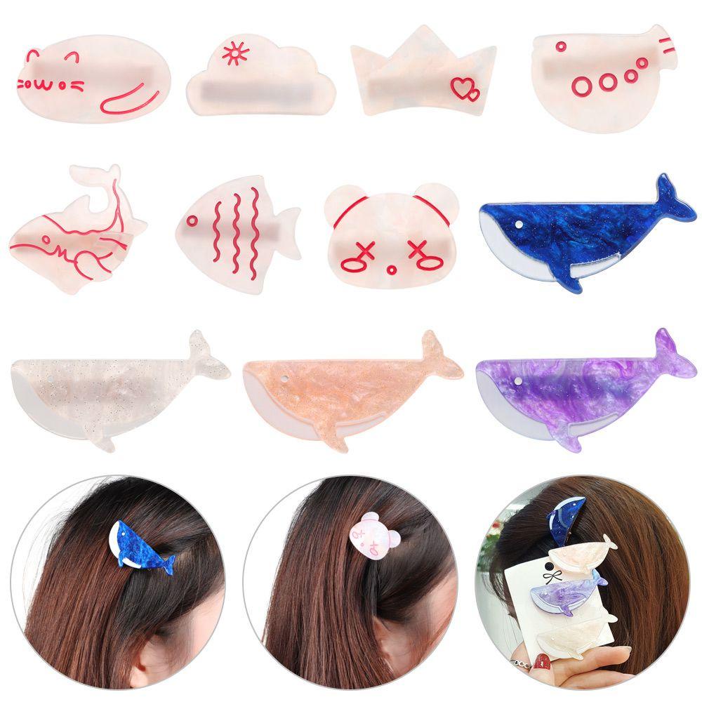 1 Kẹp Tóc Hình Cá Voi Lớn Nhiều Màu Sắc Dành Cho Nữ