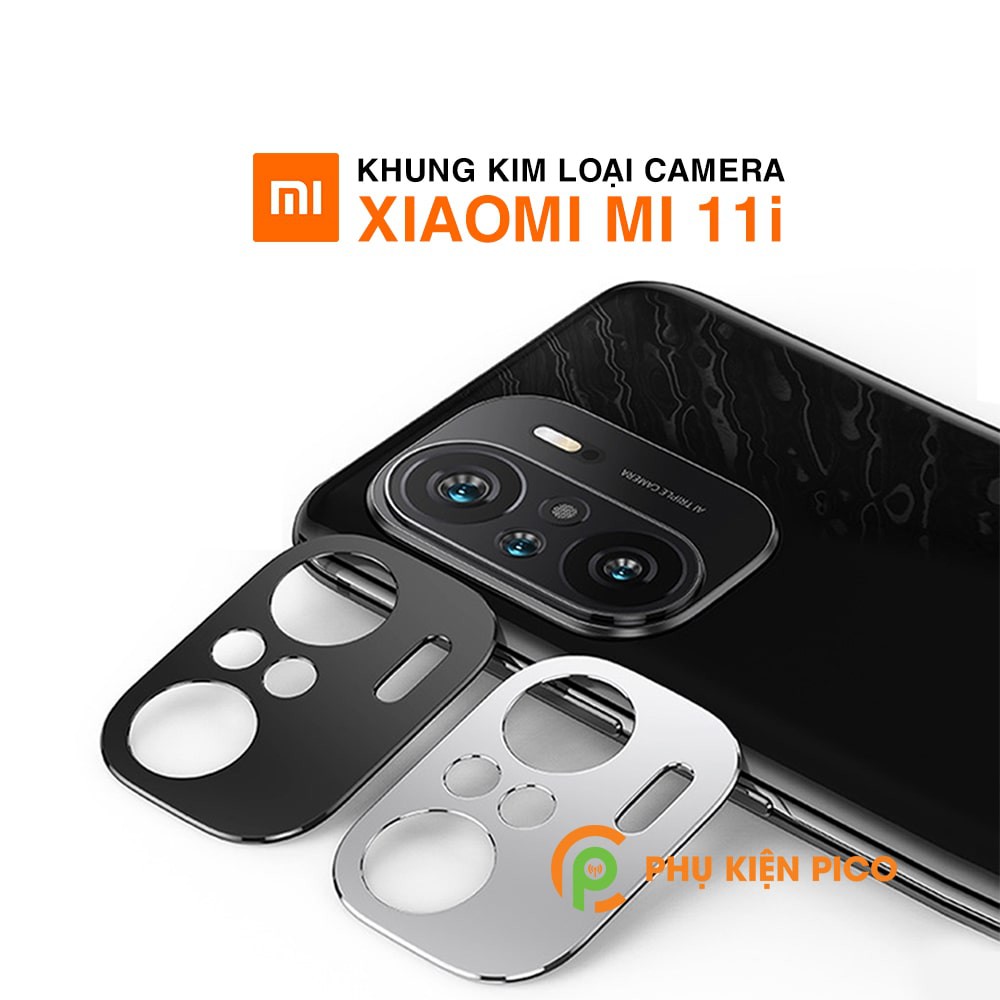 Dán camera Xiaomi Mi 11i khung kim loại bảo vệ an toàn camera sau - Ốp viền camera Xiaomi Mi 11i