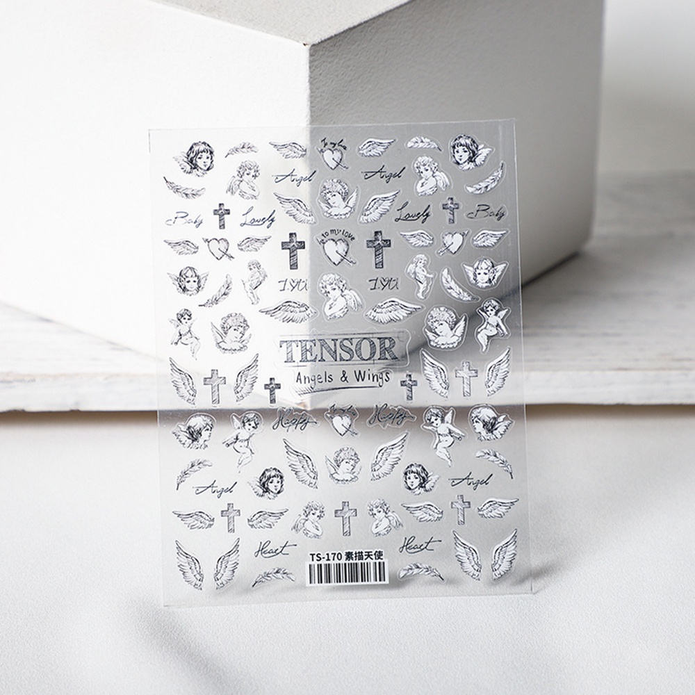 1 Miếng Dán Trang Trí Móng Tay Trong Suốt In Chữ Tiếng Anh / Biểu Tượng 5D Diy