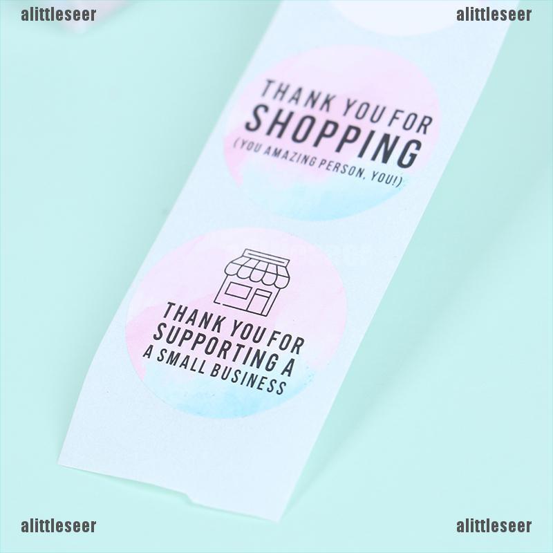 Nhãn Dán Giấy In Chữ Thank You Dùng Trang Trí Gói Hàng Tiện Dụng