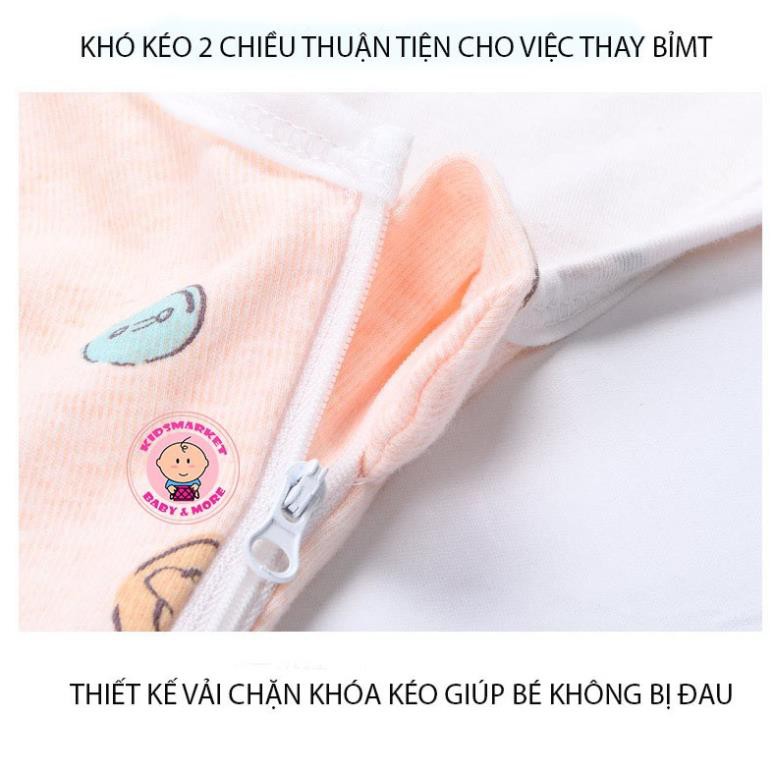 Nhộng Chũn BIDUOLE Cao Cấp , Có Khoá Kéo Để Thay Tã  Túi Ngủ Cho Bé Quấn Chũn Cao Cấp - Mang Giấc Ngủ An Yên Cho Con Yêu