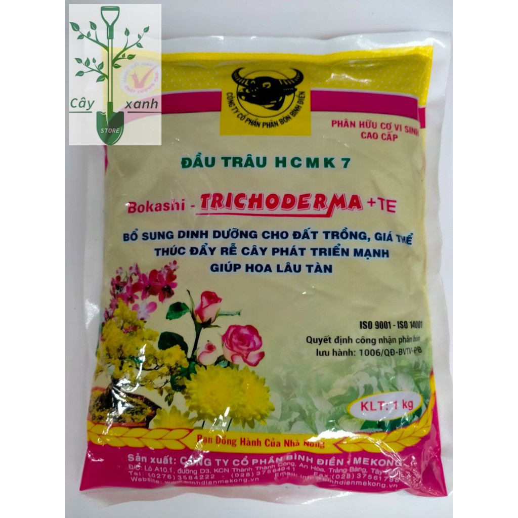 Phân Hữu Cơ Vi Sinh Trichoderma + TE Đầu Trâu HCMK7 1Kg