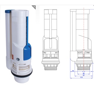 Bộ Xả 2 Nhấn Bồn Cầu 2 Khối Cấp Phao Đa Năng , Tặng Kèm nút nhấn