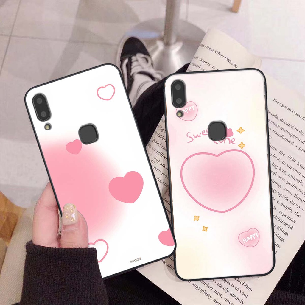 Ốp Vivo V9 / V9 Youth in hình trái tim, caro kẹo ngọt đầy cá tính siêu đẹp siêu chất