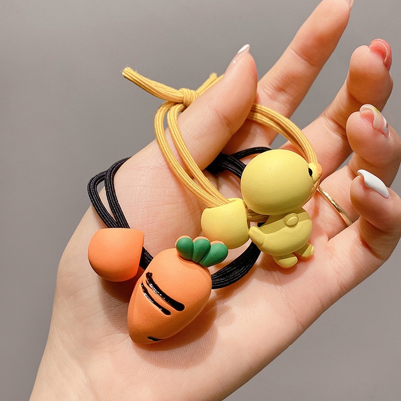 Dây Cột Tóc Hình Cà Rốt Dễ Thương Phong Cách Hàn Quốc