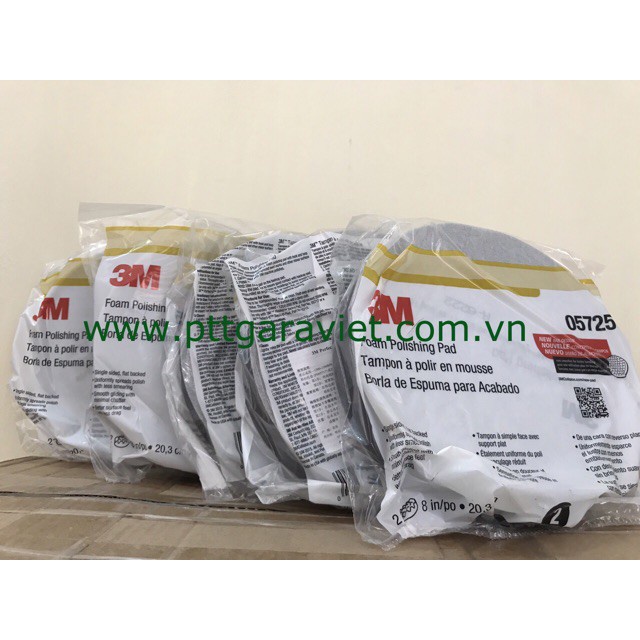 Phớt mút 3M 05725, xốp đánh bóng 3M 05725 8 inch  - Vật tư sơn PTT GaraViet
