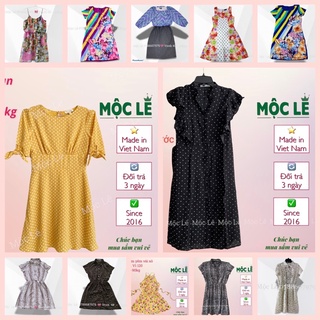 Đầm voan babydoll vnxk mềm mại ,chấm bi ,tay nơ ,da beo chiffon dress