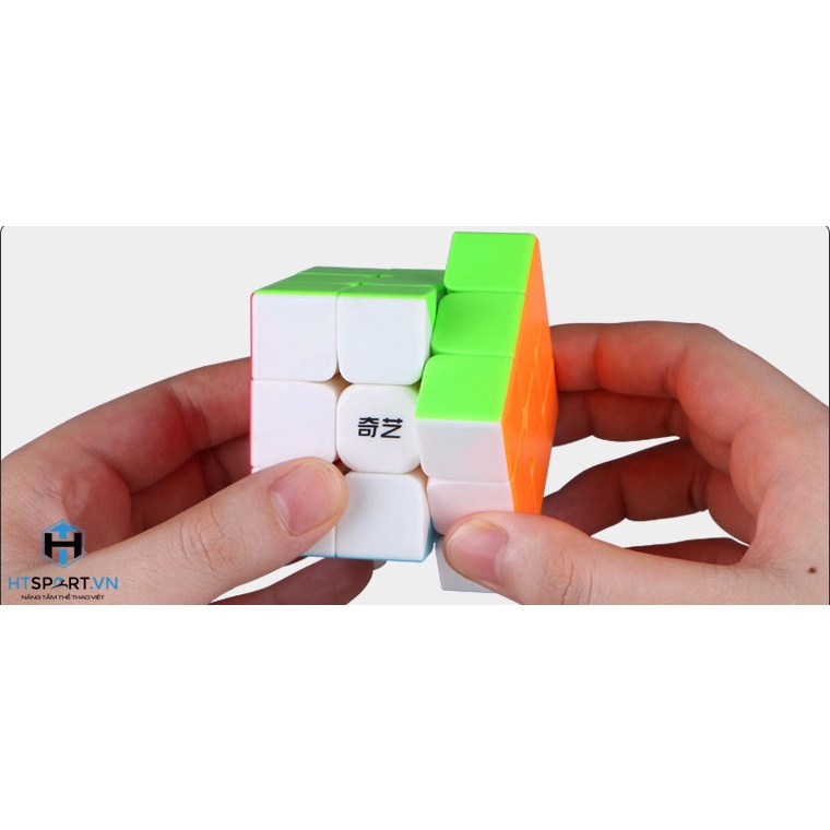 RuBik 3x3, Rubik 3 Tầng QiYi Warrior Không Viền, Đồ Chơi Trí Tuệ Trơn Mượt Bẻ Góc Tốt