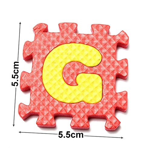 Bộ thảm xếp hình 36 tấm bằng EVA hình chữ & số cho bé