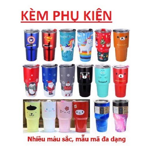 Ly giữ nhiệt Thái Lan 900ml tặng kèm túi đựng và bộ ống hút CHẤT