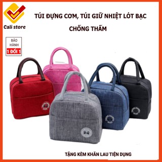 Túi Đựng Hộp Cơm, Túi Giữ Nhiệt Lunch Bag Lót Bạc, Chống Thấm Cao Cấp - Cali Store