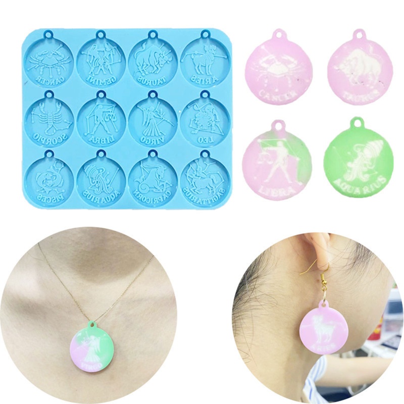 Khuôn Silicone Hình Cung Hoàng Đạo Dùng Trang Trí Diy