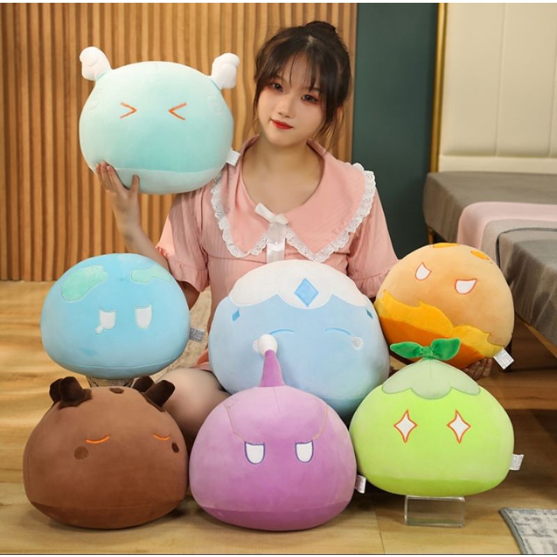 Thú bông Mochi Slime Genshin Impact phiên bản biểu cảm emote size 30/40/50