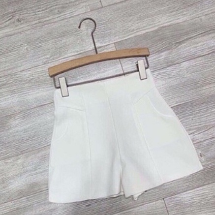 Quân short Nữ CHIPXINHXK ống rộng giả váy, khóa giữa