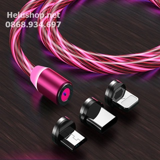Dây Cáp Sạc Nam Châm Phát Sáng Xoay 360 Độ,Từ Tính Hit Mạnh,cáp sạc ip,cáp sạc đèn LED,dây sạc nam châm,cáp bọc