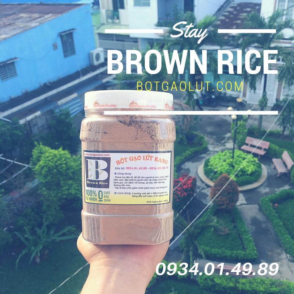 Bột gạo lứt BROWN RICE rang tay thực dưỡng