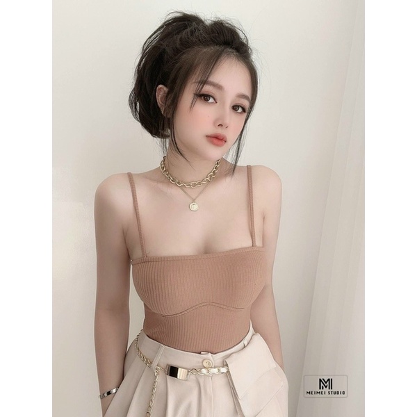 Áo Croptop 2 Dây Cúp Ngực Nhiều Màu  A5220