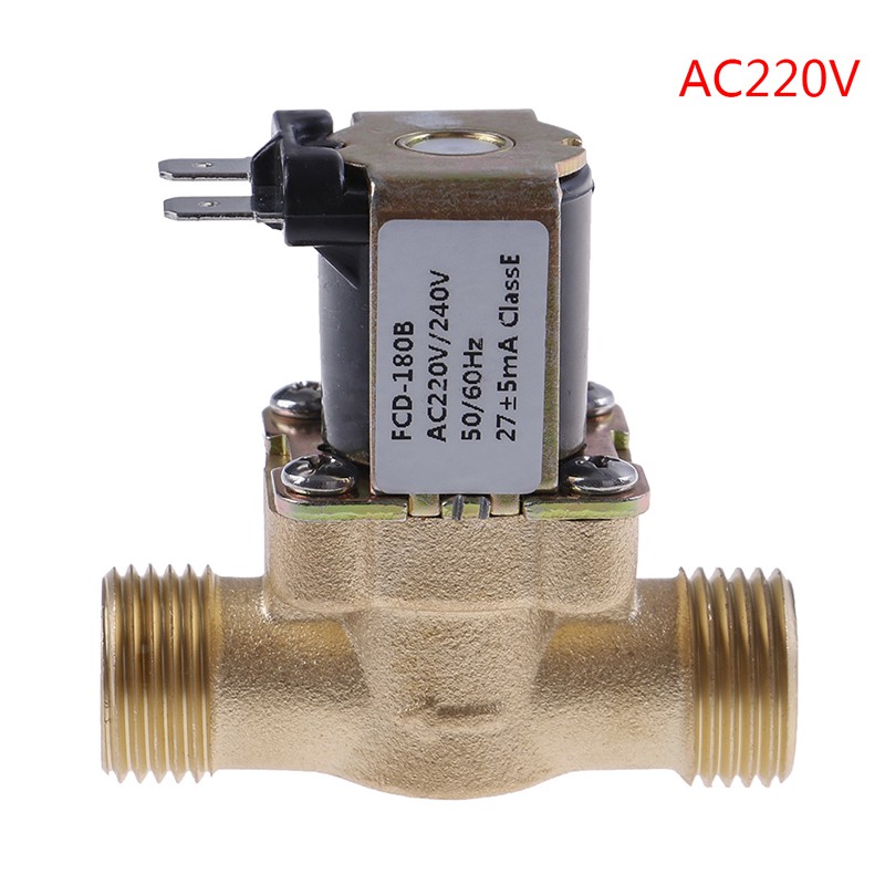 Van điện từ G1/2" DC 12v 24v Ac220V cho hệ thống nước nóng