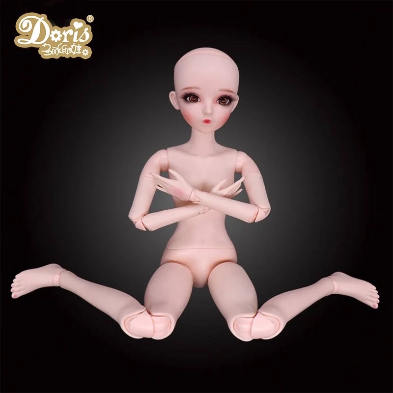 Búp Bê BJD Nude 1/3 60cm Đã Fu Đẹp - Kèm Mắt Thuỷ Tinh 3D